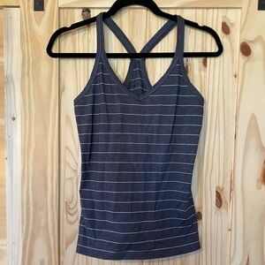 Lorna Jane Gray Striped Women's Tank Top